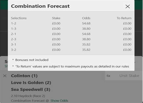 combination forecast bet calculator|Combination forecast bets .